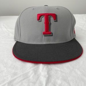 Used Texas Rangers fitted cap. Size 7 1/4.